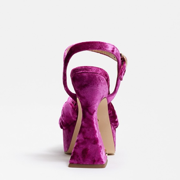 Circus Sam Edelman audrea sculpted platform heel dark matrix magenta velvet - Picture 3 of 14